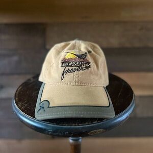 Pheasants Forever Adjustable Velcro Beige Bird Hunting Hat